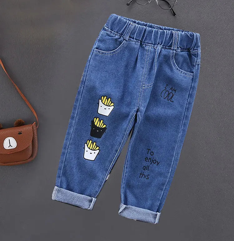 Calça Jeans Bebê Unissex com Cós Elástico – Conforto e Estilo 2 a 3 Anos