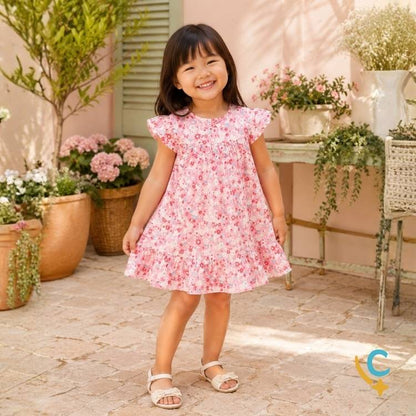 Vestido Bebê Algodão Premium – Leve e Confortável 1 a 3 Anos