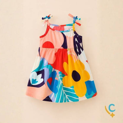Vestido Bebê Floral Algodão Premium – Leve e Confortável 2 a 3 Anos