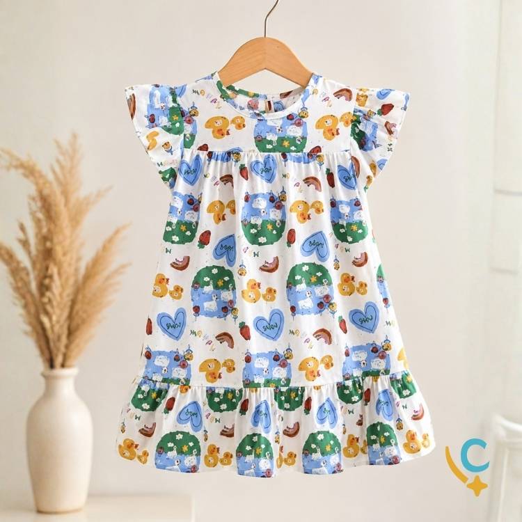 Vestido Bebê Algodão Premium – Leve e Confortável 1 a 3 Anos