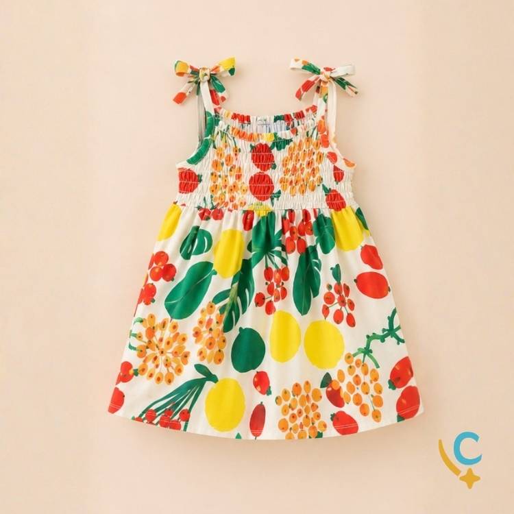 Vestido Bebê Floral Algodão Premium – Leve e Confortável 2 a 3 Anos