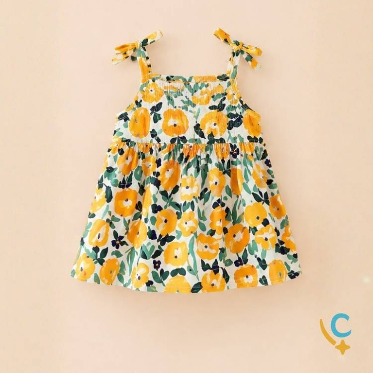 Vestido Bebê Floral Algodão Premium – Leve e Confortável 2 a 3 Anos