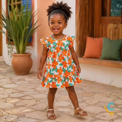 Vestido Bebê Algodão Premium – Leve e Confortável 1 a 3 Anos