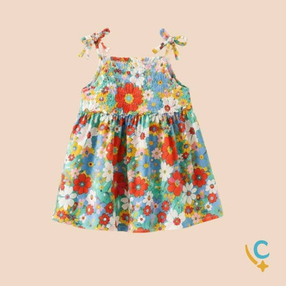 Vestido Bebê Floral Algodão Premium – Leve e Confortável 2 a 3 Anos
