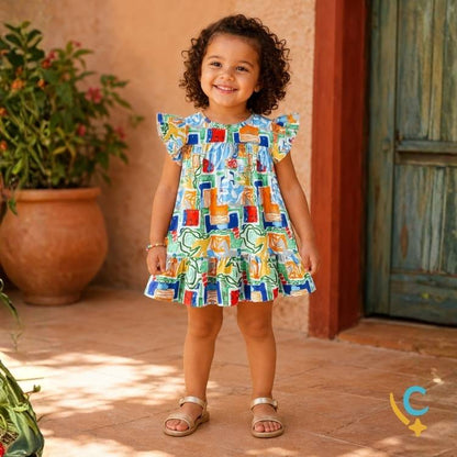 Vestido Bebê Algodão Premium – Leve e Confortável 1 a 3 Anos