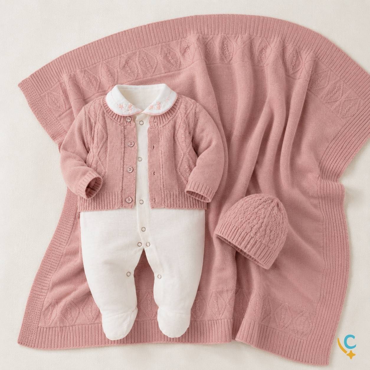 Saída Maternidade Premium Rosa – Curadoria Doula Gaby | Presente Perfeito RN | Frete Grátis