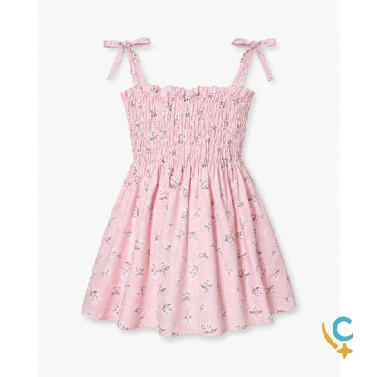 Vestido Bebê Floral de Alças – Leve e Confortável 2 a 3 Anos