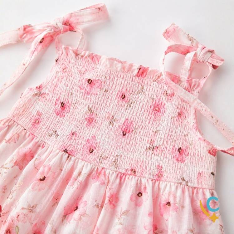 Vestido Bebê Floral Algodão Premium – Leve e Confortável 2 a 3 Anos