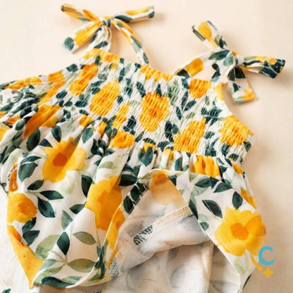 Vestido Bebê Floral Algodão Premium – Leve e Confortável 2 a 3 Anos