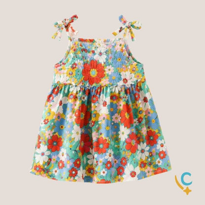 Vestido Bebê Floral Algodão Premium – Leve e Confortável 2 a 3 Anos
