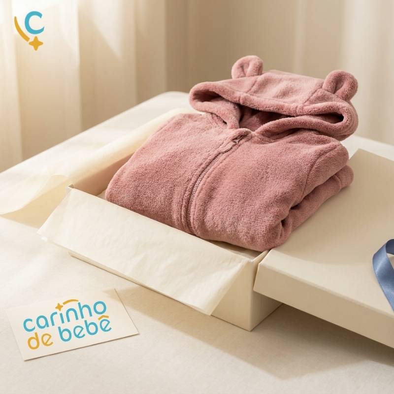 Macacão Bebê Térmico Fleece – Quentinho, Macio e Confortável | 0 a 2 Anos | Frete Grátis