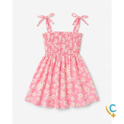 Vestido Bebê Floral de Alças – Leve e Confortável 2 a 3 Anos