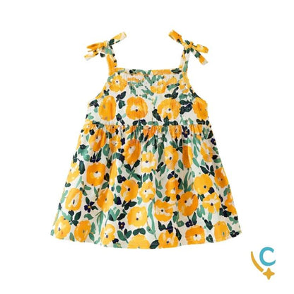 Vestido Bebê Floral Algodão Premium – Leve e Confortável 2 a 3 Anos