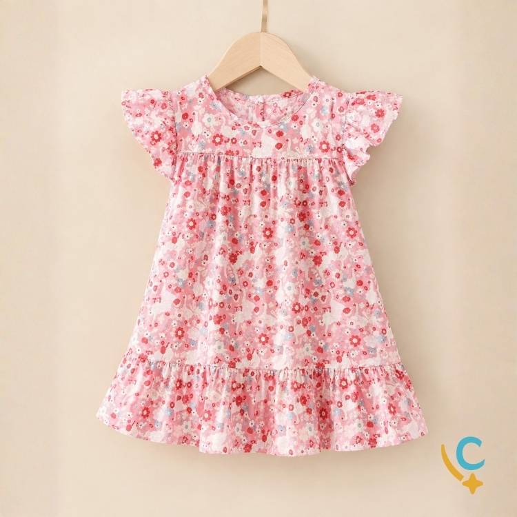 Vestido Bebê Algodão Premium – Leve e Confortável 1 a 3 Anos