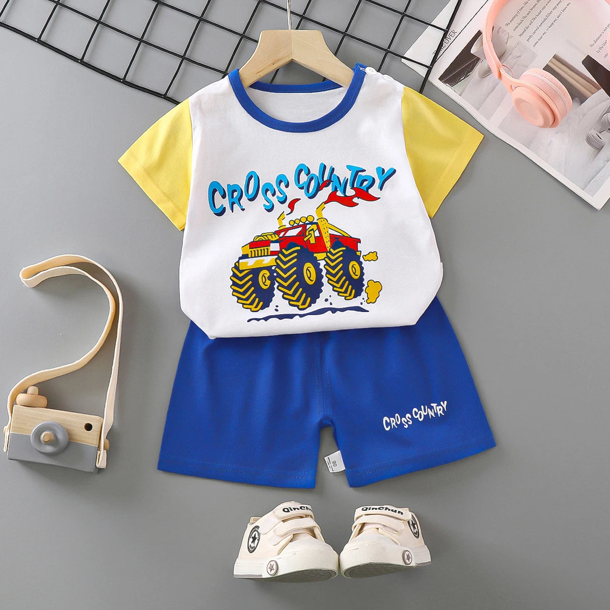 Conjunto Infantil 100% Algodão Premium Verão – Roupa de Menino e Menina Personagens | Frete Grátis