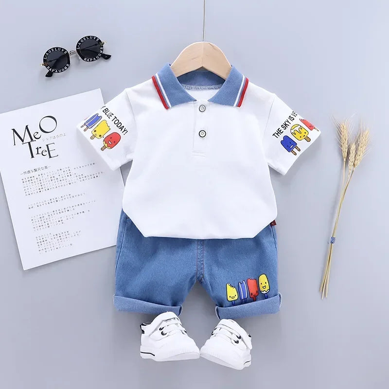 Conjunto Infantil Masculino Verão 100% Algodão Premium Coleção | Frete Grátis