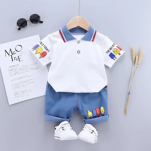 Conjunto Infantil Masculino Verão 100% Algodão Premium Coleção | Frete Grátis