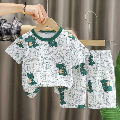 Conjunto Infantil Verão 100% Algodão Premium – Camiseta e Shorts | Frete Grátis