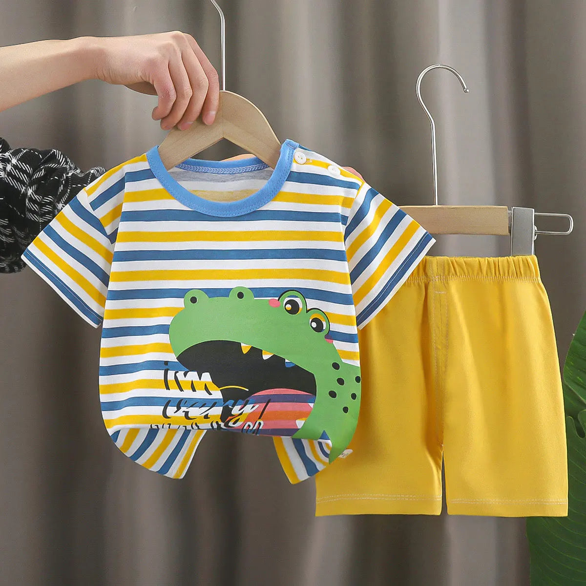 Conjunto Infantil Verão 100% Algodão Premium – Camiseta e Shorts | Frete Grátis