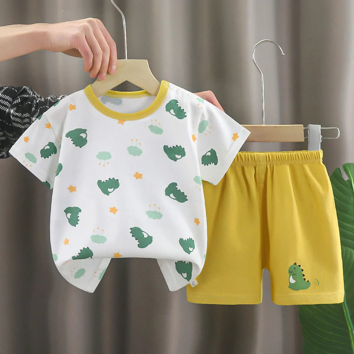 Conjunto Infantil Verão 100% Algodão Premium – Camiseta e Shorts | Frete Grátis