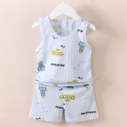 Conjunto Regata Infantil 100% Algodão Premium Verão – Roupa de Menino e Menina Personagens | Frete Grátis