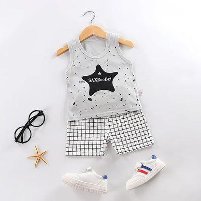 Conjunto Regata Infantil 100% Algodão Premium Verão – Roupa de Menino e Menina Personagens | Frete Grátis