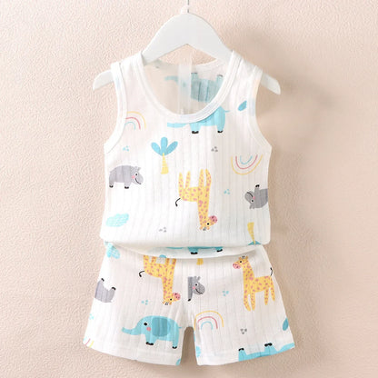 Conjunto Regata Infantil 100% Algodão Premium Verão – Roupa de Menino e Menina Personagens | Frete Grátis