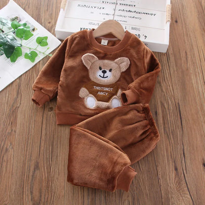 Pijama Bebê Fleece Térmico Urso – Quentinho para o Inverno | 0 a 3 Anos | Frete Grátis