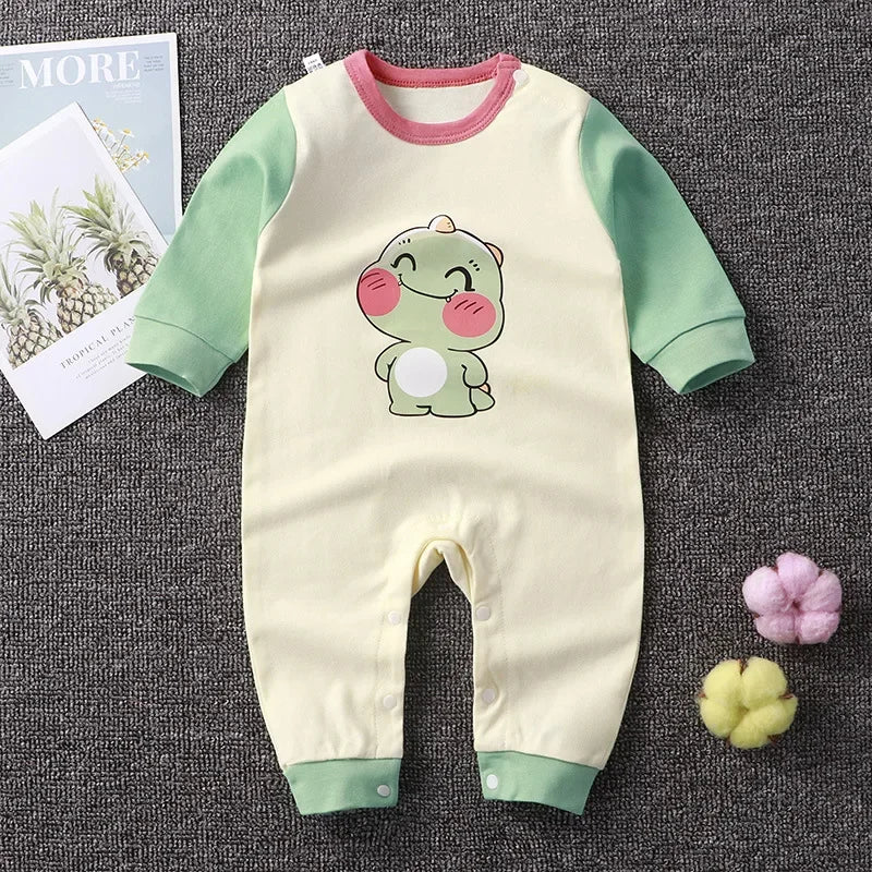 Macacão Bebê Menina e Menino 100% Algodão Premium com Botão no Ombro – Macacão de Bebê Outono/Inverno | Frete Grátis