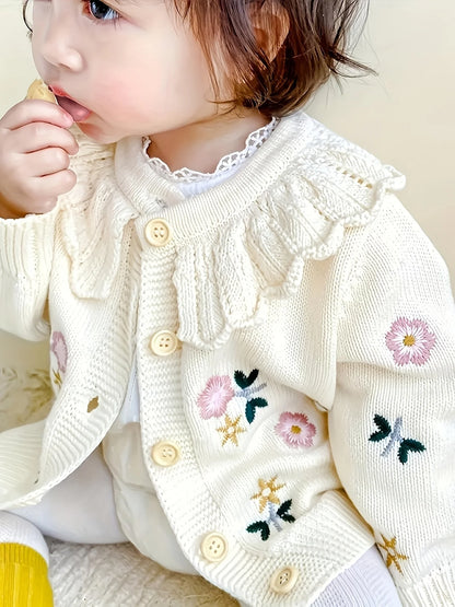 Cardigan Bebê Tricot Premium – Casaco Térmico com Botões