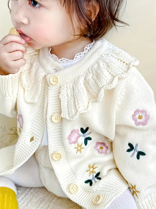 Cardigan Bebê Tricot Premium – Casaco Térmico com Botões