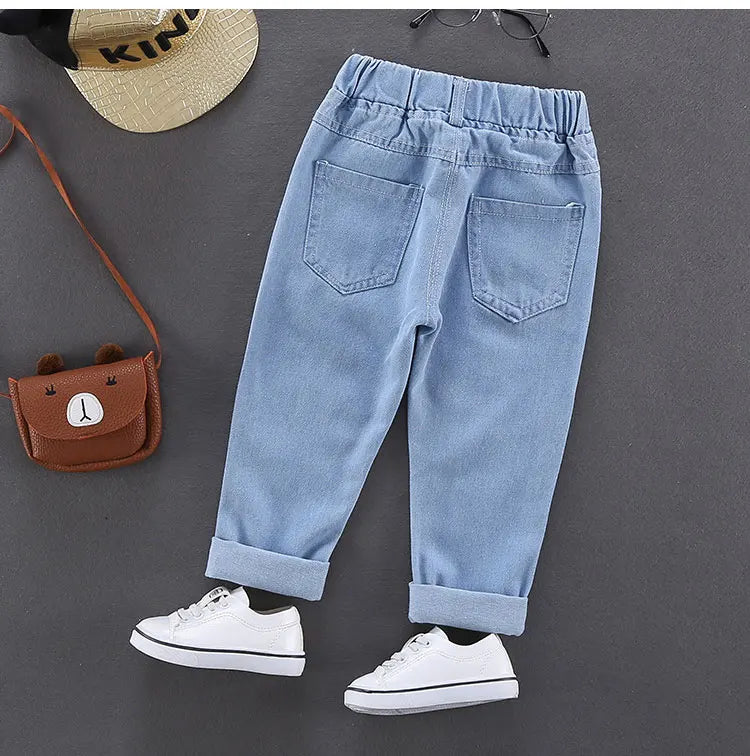 Calça Jeans Bebê Unissex com Cós Elástico – Conforto e Estilo 2 a 3 Anos