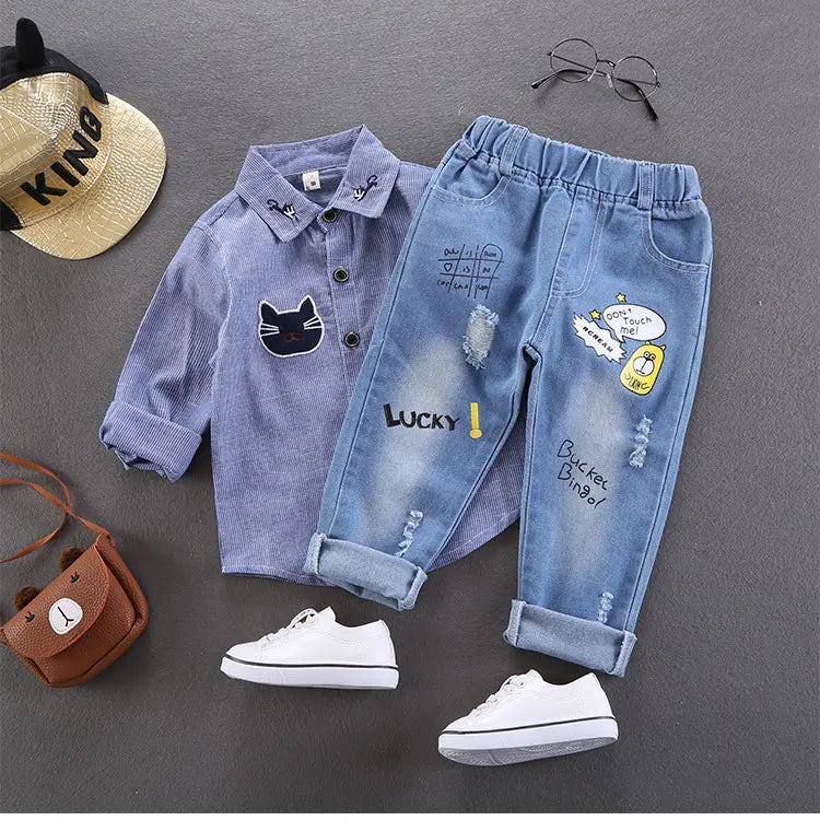 Calça Jeans Bebê Unissex com Cós Elástico – Conforto e Estilo 2 a 3 Anos