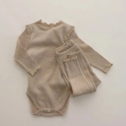 Conjunto Bebê Essencial Premium – Body e Legging em Algodão Penteado / Frete grátis