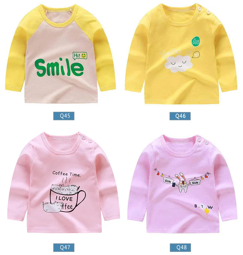 Camiseta Bebê Manga Longa Algodão Premium – Conforto 1 a 2 Anos