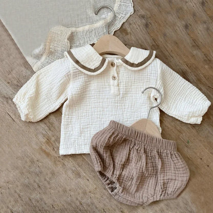Conjunto Bebê Marinheiro Premium – Camisa e Bloomer Navy com Frete Grátis