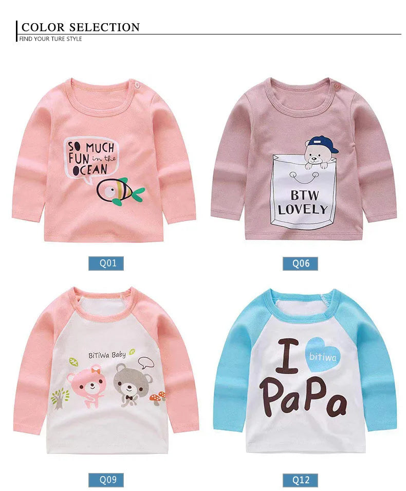 Camiseta Bebê Manga Longa Algodão Premium – Conforto 1 a 2 Anos