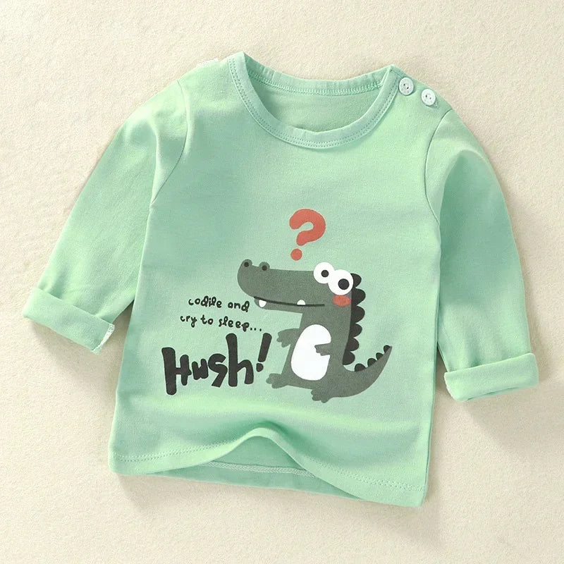 Camiseta Bebê Manga Longa Algodão Premium – Conforto 1 a 2 Anos