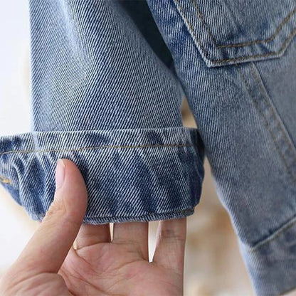 Jaqueta Bebê Jeans Premium – Casaco Denim com Botões e Proteção Leve