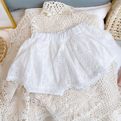 Conjunto Bebê Verão Renda Premium – Leve e Delicado