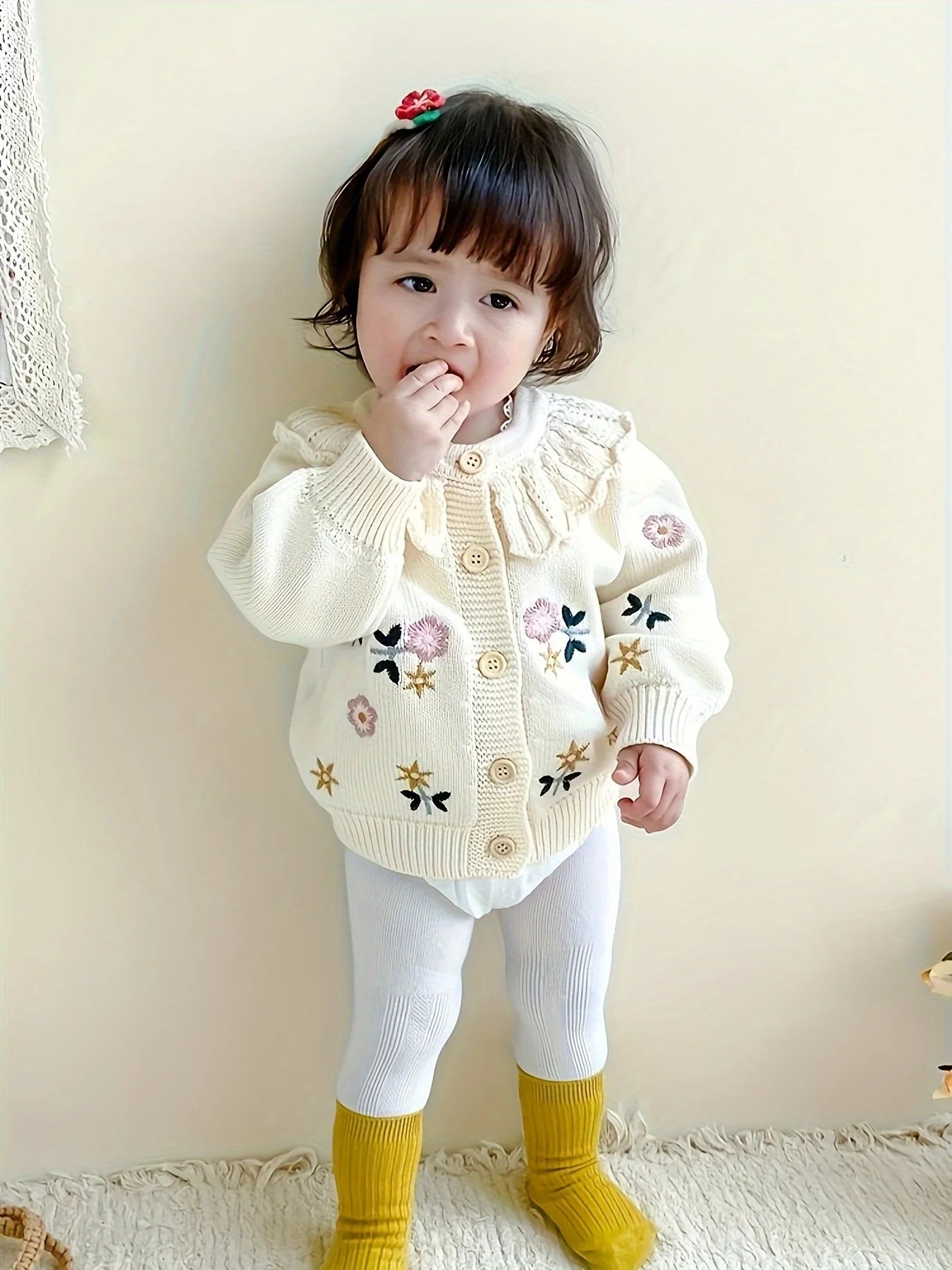 Cardigan Bebê Tricot Premium – Casaco Térmico com Botões