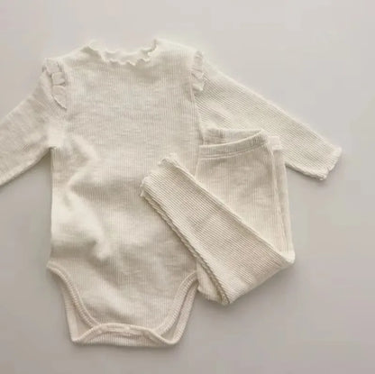 Conjunto Bebê Essencial Premium – Body e Legging em Algodão Penteado / Frete grátis