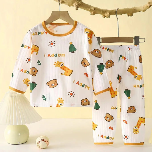 Pijama Infantil 100% Algodão Premium – Conjunto Camiseta Manga Longa e Calça (1 a 7 Anos) | Frete Grátis