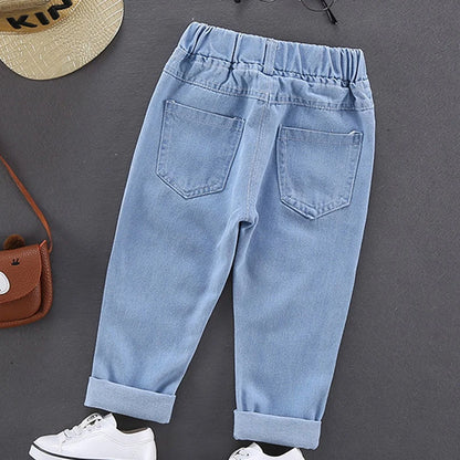 Calça Jeans Bebê Unissex com Cós Elástico – Conforto e Estilo 2 a 3 Anos