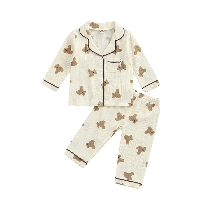 Pijama Bebê Algodão Linho Premium – Conforto Natural para Noites Tranquilas
