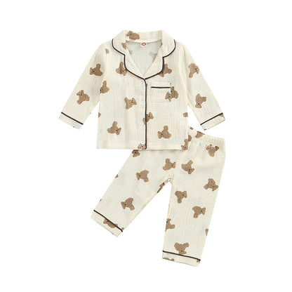 Pijama Bebê Algodão Linho Premium – Conforto Natural para Noites Tranquilas