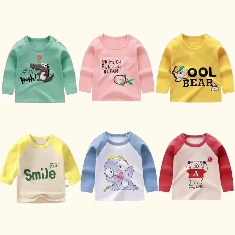 Camiseta Bebê Manga Longa Algodão Premium – Conforto 1 a 2 Anos