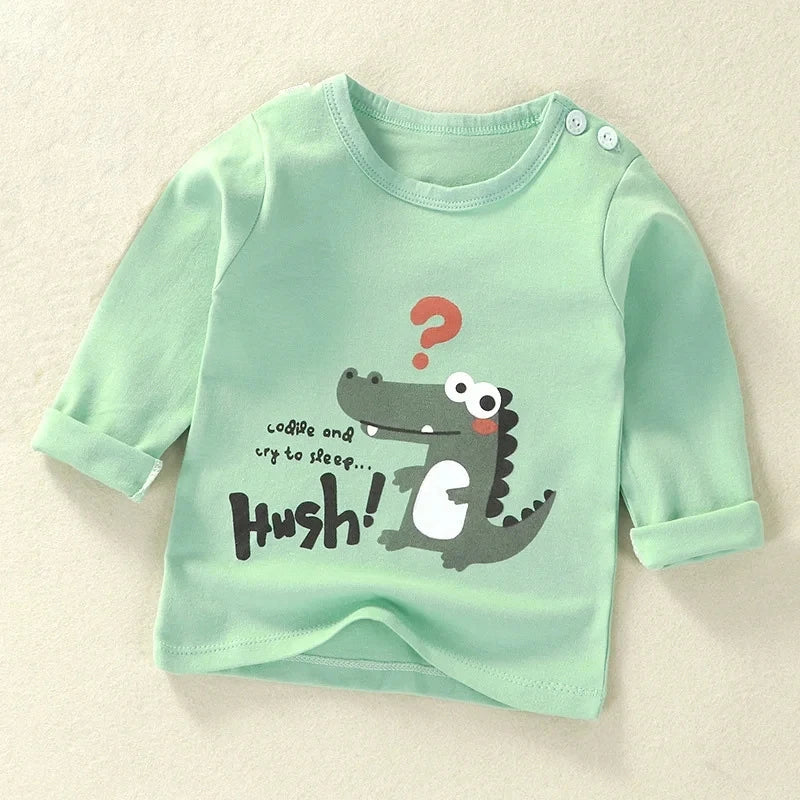 Camiseta Bebê Manga Longa Algodão Premium – Conforto 1 a 2 Anos