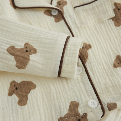 Pijama Bebê Algodão Linho Premium – Conforto Natural para Noites Tranquilas