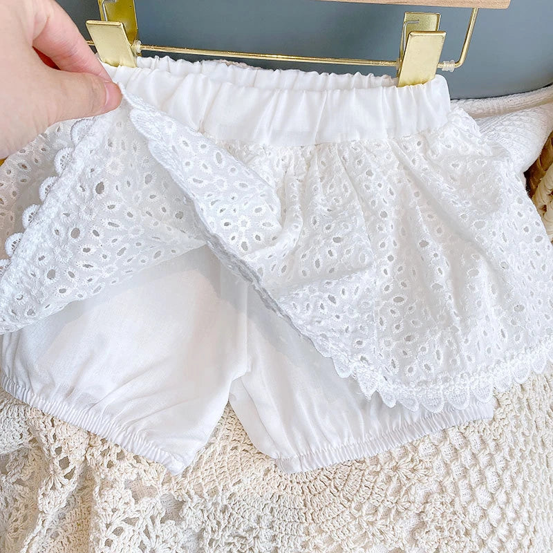 Conjunto Bebê Verão Renda Premium – Leve e Delicado